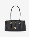 RUE | Schultertasche classic schwarz/gold - frontal