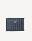 BASODINO | Necessaire classic schwarz/silber - FRONTAL