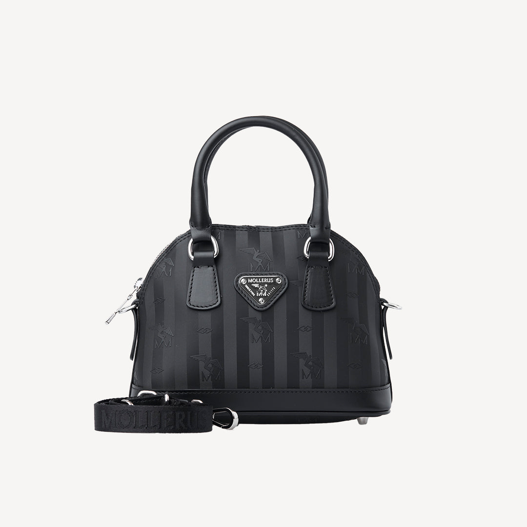 OETWIL | Handtasche classic schwarz/silber - FRONTAL