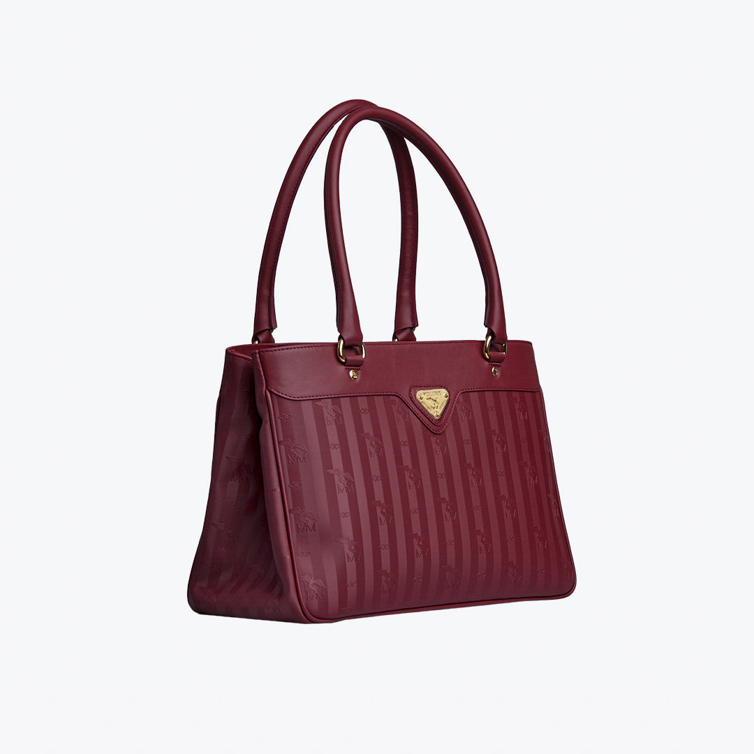 SULZ | Handtasche antik rot/gold - seitlich