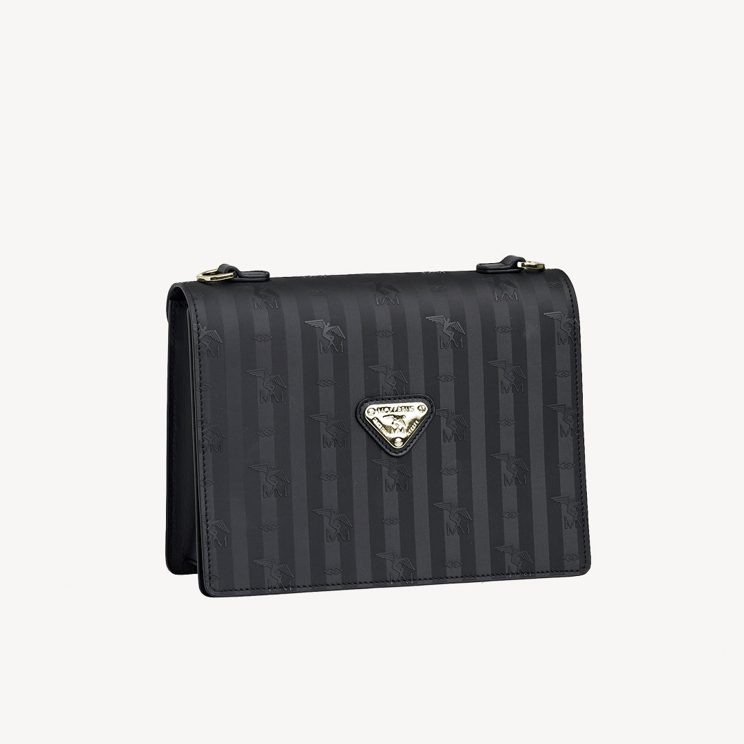 WIL | Umhängetasche classic schwarz/gold FRONTAL