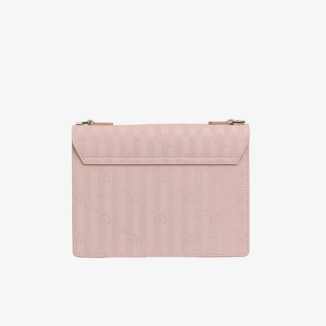 VOLONTÉ | Sac bandoulière soft rose/argent