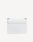MELIDE | Borsa a tracolla snow bianco/argento VISTA DA DIETRO