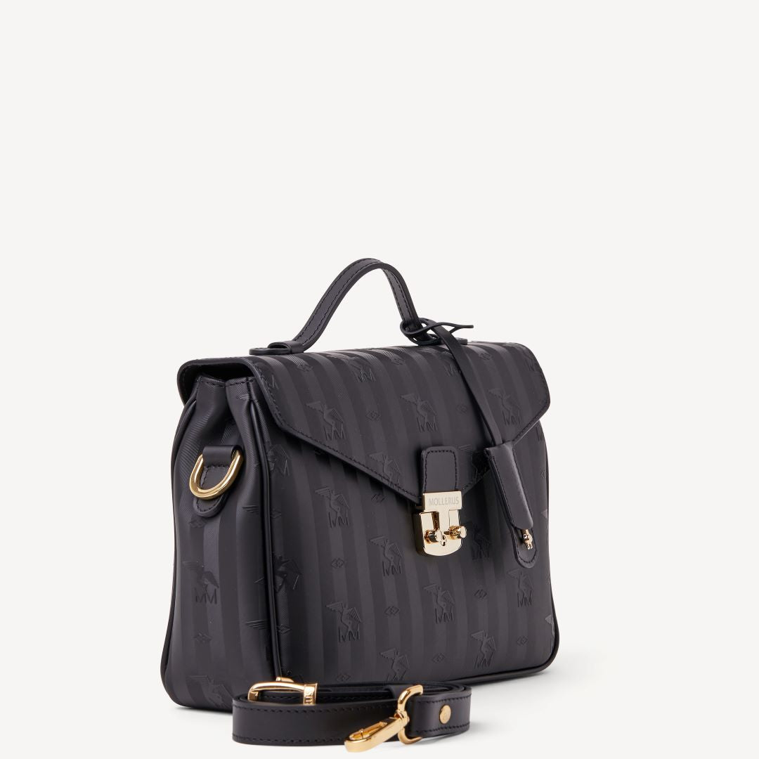 MARLY | Sac à bandoulière noir/or