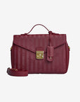 MARLY | Umhängetasche antik rot/gold - frontal