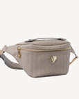 BRIENZ | Marsupio grigio taupe/oro - LATERALE