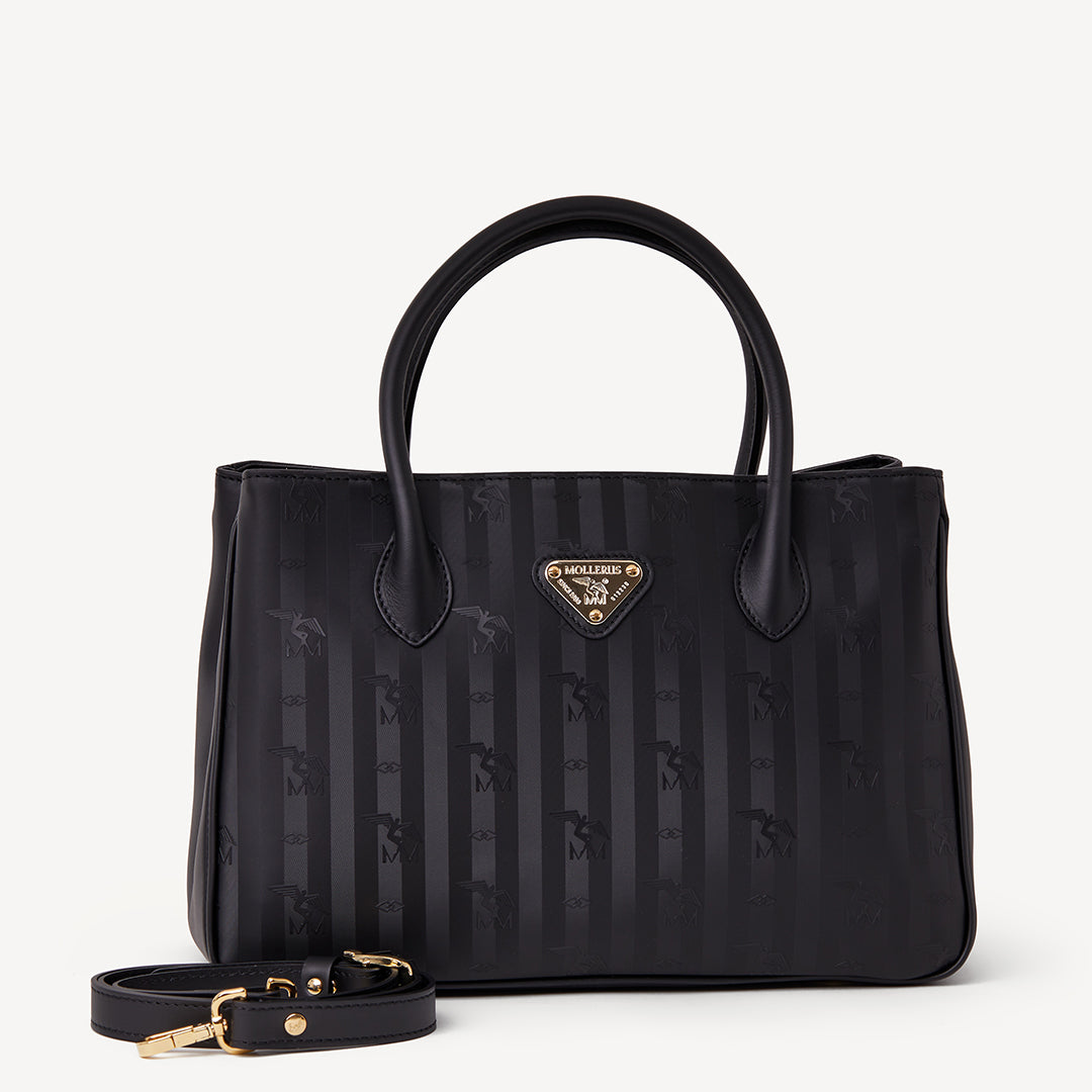 DONAT | Handtasche classic schwarz/gold - frontal