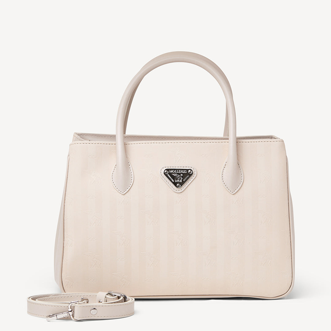DONAT | Handtasche pearl weiss/silber - frontal