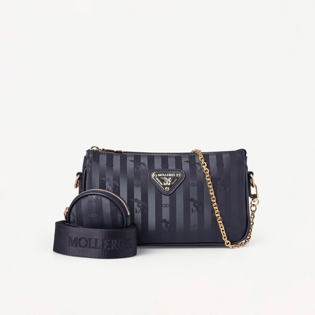 Maison Mollerus ZELL Shoulder bag black/gold – Maison Mollerus Swiss