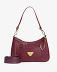 CASTIEL | Schultertasche antik rot/gold - frontal