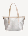 VALLON | Shopper metallic silber/pearl weiss - VON HINTEN