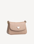 NOVILLE | Umhängetasche classic cappuccino/gold - seitlich