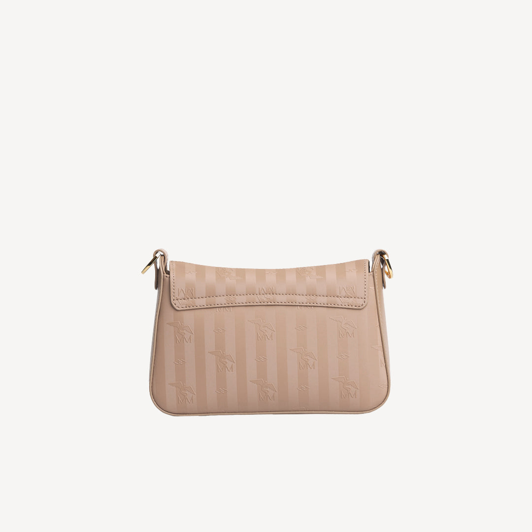 NOVILLE | Umhängetasche classic cappuccino/gold - von hinten