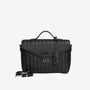MARIN | Borsa a tracolla classica nero/argento vista frontale