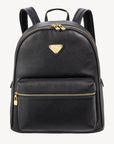 GLARUS | Rucksack Kalbsleder schwarz/gold - frontal