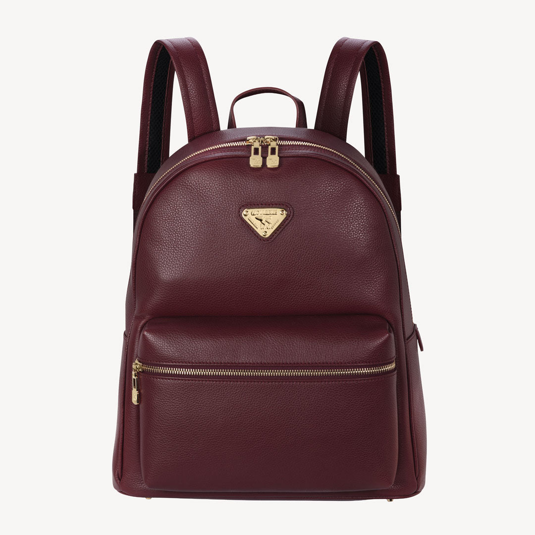 GLARUS | Rucksack Kalbsleder antik rot/gold - frontal