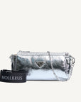 ANDEER | Handtasche Glanzleder silber/silber - FRONTAL