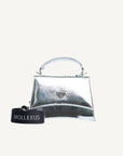 ROMONT | Borsa in pelle lucida argento/argento