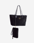 BERN | Shopper Wildleder classic schwarz/gold