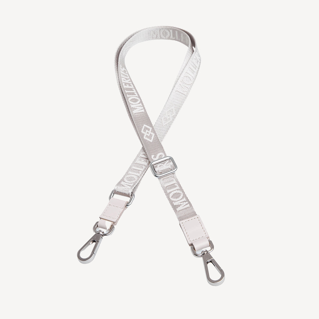 ARIEL | Shoulder strap pearl white/silver