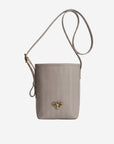 AUSWIL | Borsa a secchiello taupe grigio/oro