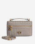 MOUTIER | Sac bandoulière taupe gris/doré