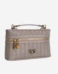 MOUTIER | Sac bandoulière taupe gris/doré