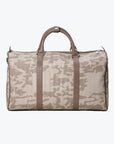 MADRID | Reisetasche camouflage beige/silber - von hinten