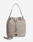 NIESEN | Beuteltasche taupe grau/silber