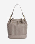 NIESEN | Borsa a secchiello taupe/argento