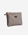 TAMINS | Umhängetasche taupe grau/gold - seitlich