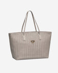 WINTERTHUR | Shopper mit Reissverschluss taupe grau/gold