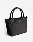WENGEN | Shopper Nylon classic schwarz/silber - leicht seitlich
