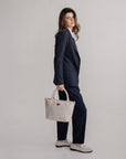 WENGEN | Shopper Nylon pearl weiss/silber - full body