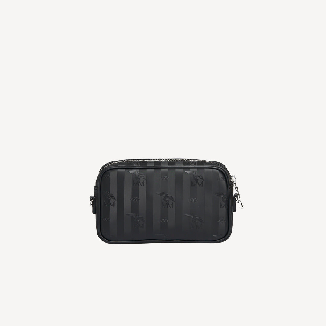 RIVAZ | Sac bandoulière classique, noir/argent