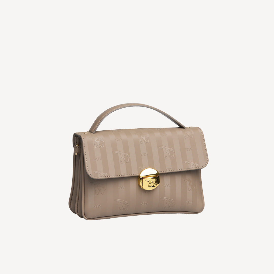SIGNAU | Sac bandoulière taupe/doré