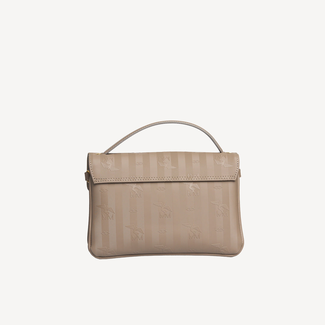 SIGNAU | Sac bandoulière taupe/doré