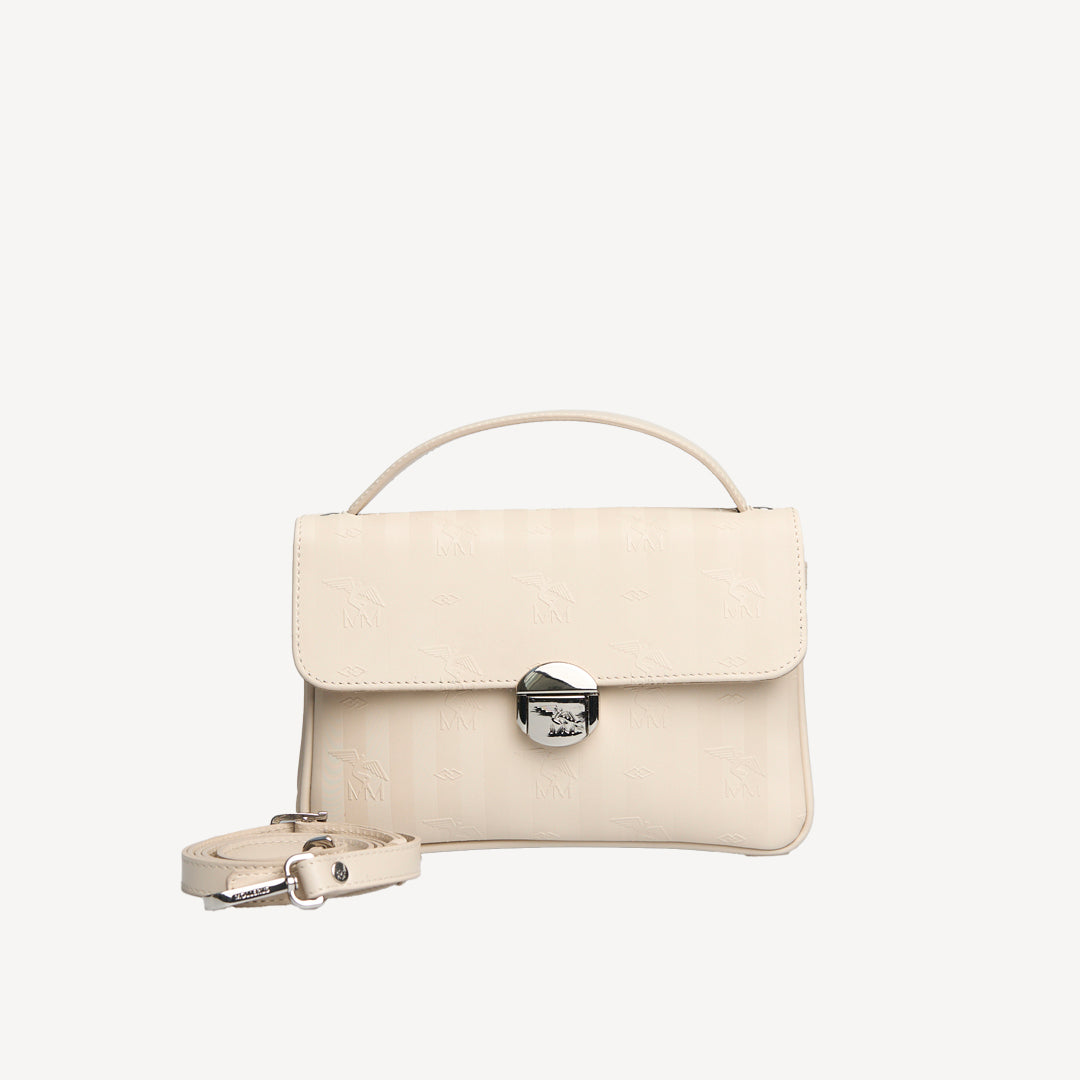 SIGNAU | Sac bandoulière perle/argent
