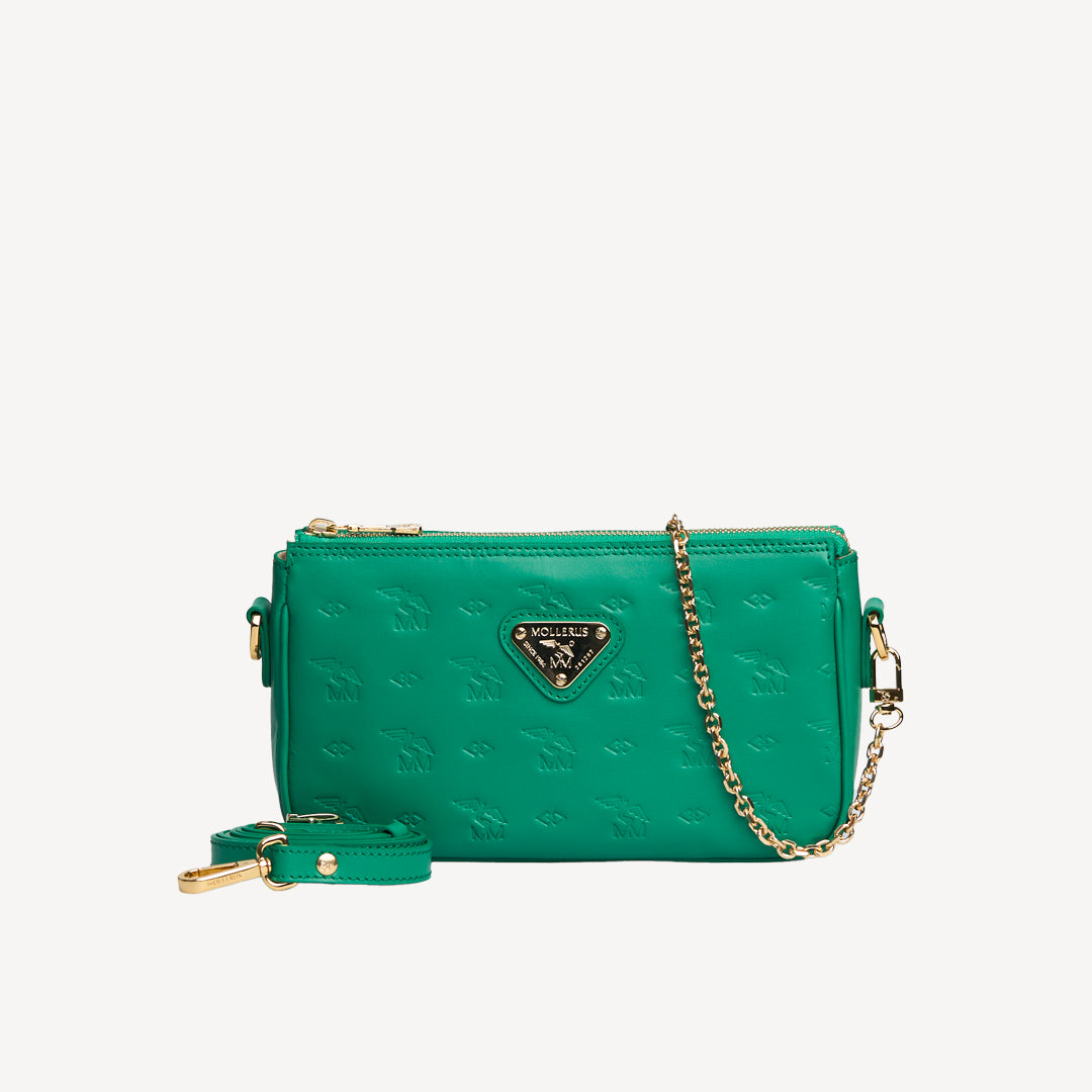 ZELL | Sac bandoulière Stampato vert menthe/or