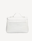 MARLY | Umhängetasche Croco snow weiss/gold VON HINTEN
