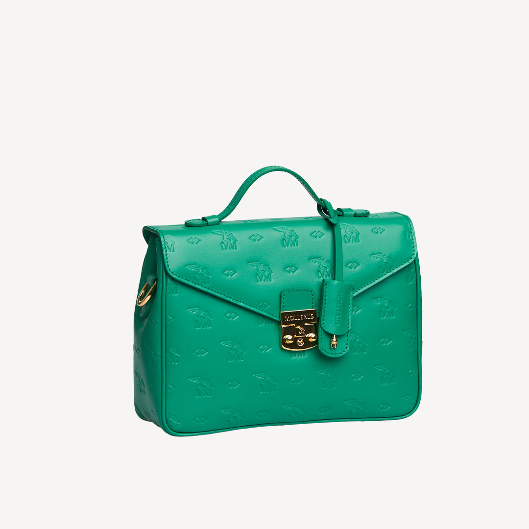 MARLY | Sac bandoulière Stampato vert menthe/doré
