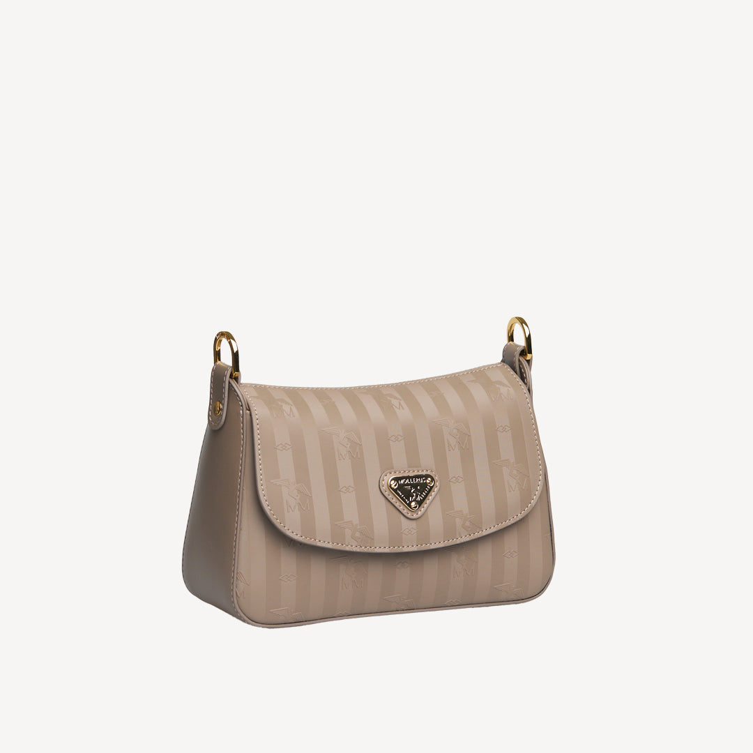 NOVILLE | Sac bandoulière taupe/doré