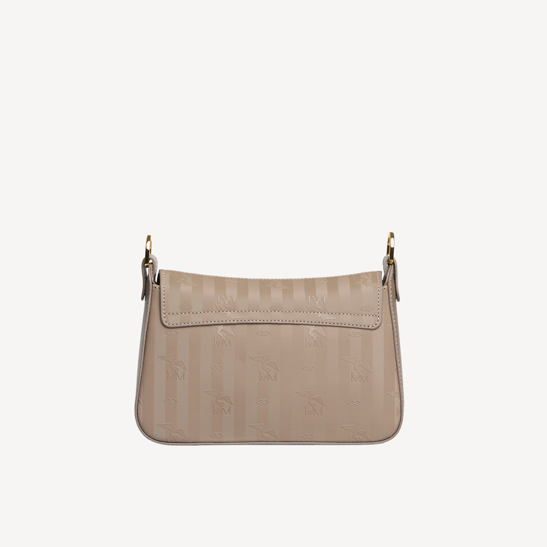 NOVILLE | Sac bandoulière taupe/doré