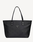 WINTERTHUR | Shopper mit Reissverschluss classic schwarz/silber von vorne