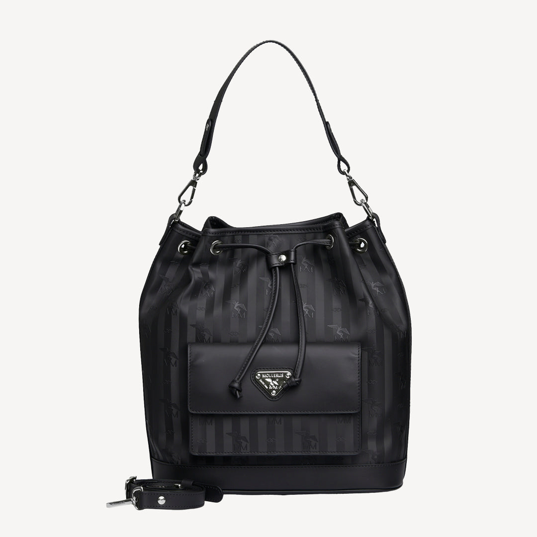 NYON | Sac seau classique, noir/argent