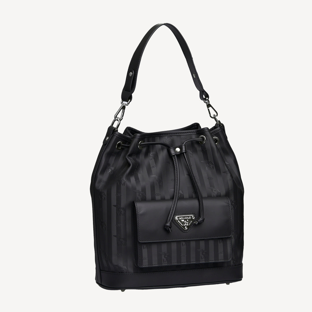 NYON | Sac seau classique, noir/argent