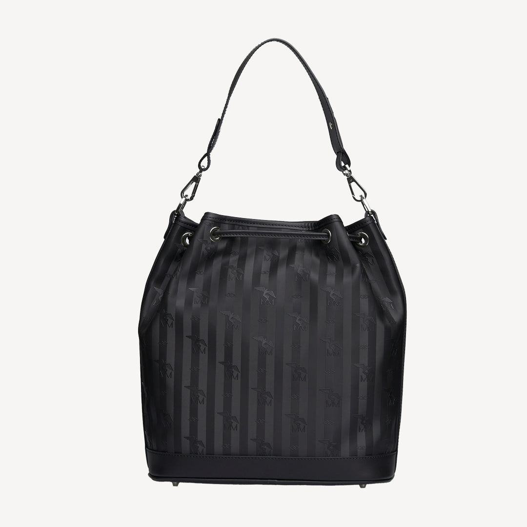 NYON | Sac seau classique, noir/argent