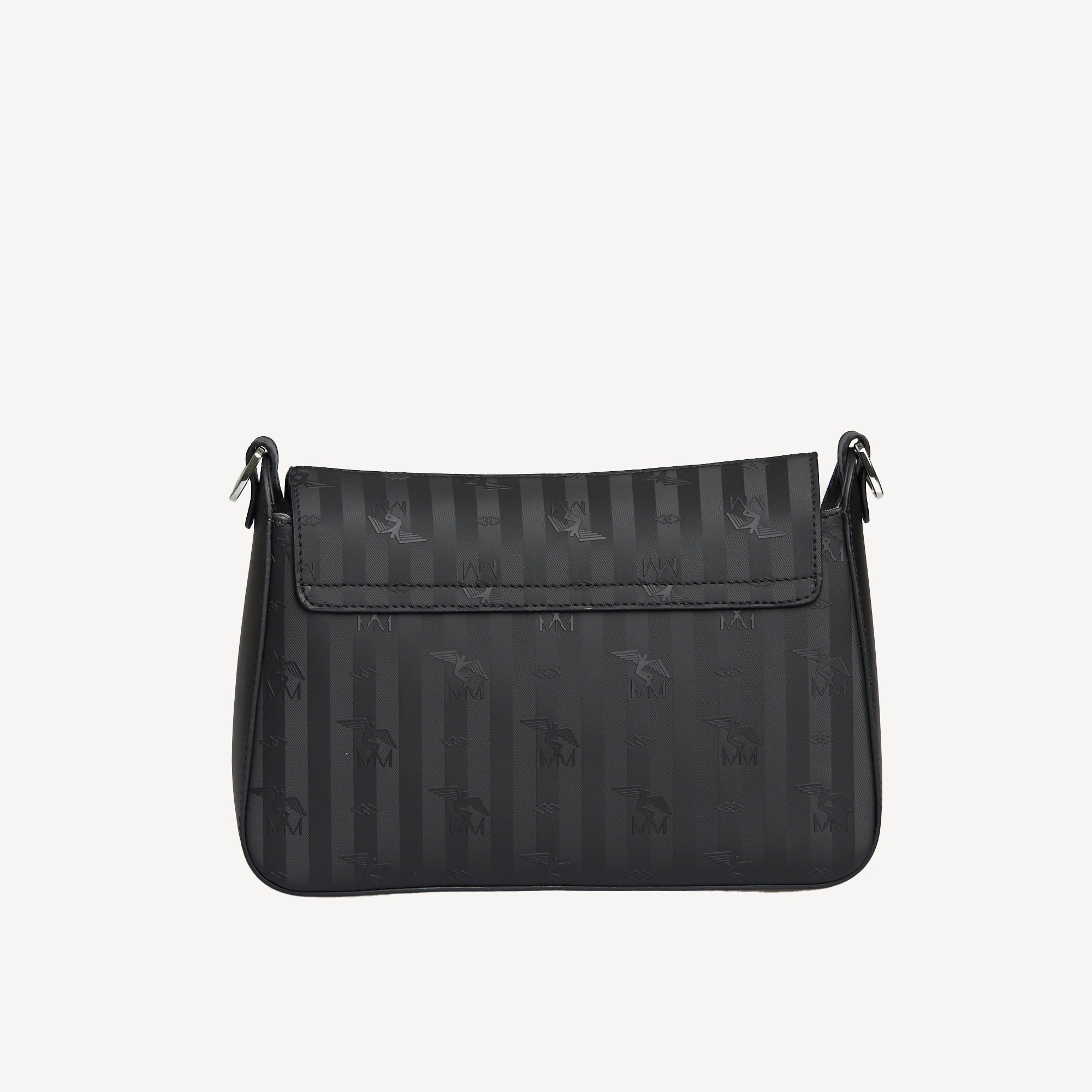 MONNAZ | Sac bandoulière classique, noir/argent