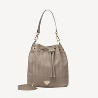 SION | Beuteltasche taupe/gold