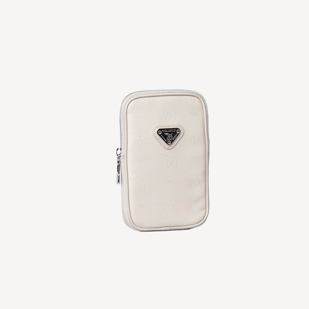 WILDHORN | Handyportemonnaie pearl weiss/silber - seitlich